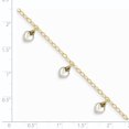 thumbnail image 2 of 14k Yellow and White Gold Two-tone Polished Dangle Heart Baby Bracelet Length 5.5 Inch, 2 of 2
