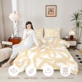 thumbnail image 3 of Manfei Abstract Twin Comforter Sets, Art Hippie Scribble Bedding Set, Beige and White, Gray Reversible 2-Piece, 1 Comforter and 1 Pillowcase, 3 of 6
