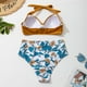 thumbnail image 4 of Para Praia Floral cintura alta Bikini Halter Push Up traje de baño mujeres de talla grande traje de baño Biquini Sexy traje de baño para mujer, 4 of 5