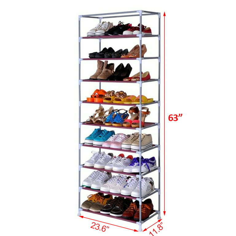 Multi-Layer Assembled Shoe Rack Dust-proof Storage Shoe Cabinet Home Shoe Stand Dormitory Simple Storage Shelf Organizer Holder, Brown