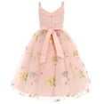 thumbnail image 4 of IDOPIP Flower Girl Dresses for Wedding Spaghetti Strap Tulle Princess Pageant Birthday Party Gown 6-14Y Pink Floral, 4 of 10