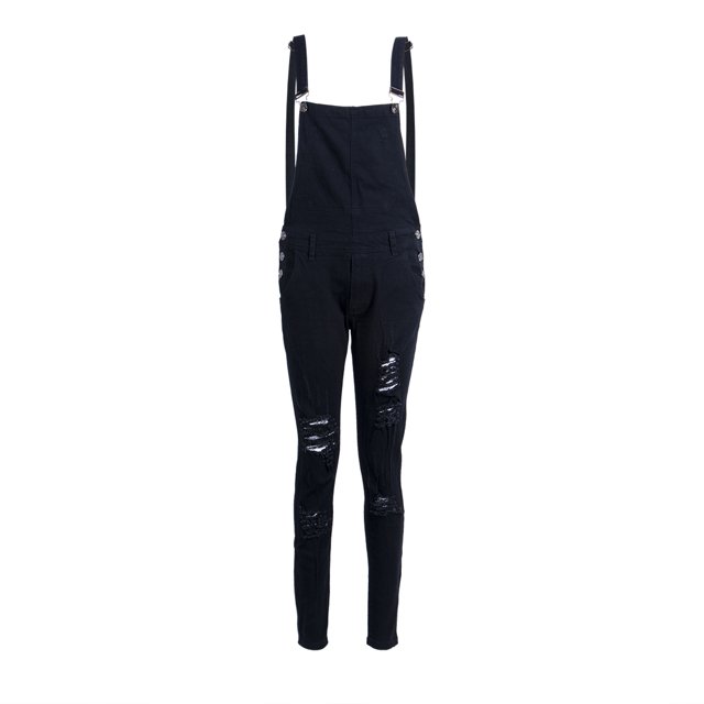 Sylvamorning Men Loose Distressed Ripped Denim Bib Pants Overalls Jumpsuit Jeans