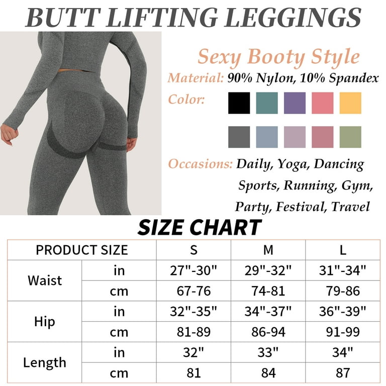 2 Pack Anyfit Wear Women's High Waist Yoga Pants Tummy Control Slimming  Booty Leggings Workout Running Butt Lift Tights 