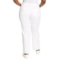 thumbnail image 6 of Gloria Vanderbilt Women’s Amanda Classic 5-Pocket Stretch Denim Jeans, Natural Waist, Tapered Leg (White, 14 Average), 6 of 6