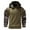 Olive Drab, variant on Hooded Sweatshirts for Men Camouflage Stitching Half Zipper Hooded Drawstring Long-sleeved Military Sweater Black