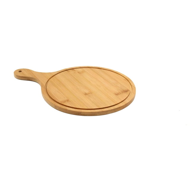 Plato para Pizza, Tabla para Pizza, Platos para Pan, Restaurante de Carnes para el hogar, Servicio de Barbacoa, Bandeja multifunción con asa, Adecuada para Tartas y Pasteles