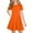 Orange, variant on BRGZLK Girls Summer Dresses Cute Solid Short Sleeve U-Neck Ruffle Hem A Line Dresses with Pockets Orange 9-10 Years