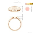 thumbnail image 4 of ANGARA Natural Diamond Leo Engraved Signet Ring in 14K Rose Gold for Women (Size-1.3mm| Color-G| Clarity-VS2) | April Birthstone, Birthday, Anniversary, Jewelry Gift for Women | Natural Diamond Ring, 4 of 9