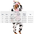 thumbnail image 3 of Caywon Adult Cow Onesie Costume, Hooded Animal Kigurumi Pajamas with Front Zipper, Funny Cow Print One Piece Outfit for Halloween Party and Cozy Lounge Wear, 3 of 5