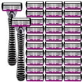 thumbnail image 6 of Men's 6-blade manual razor set with anti-slip strips for 10 occasions - a must-have tool for daily hair removal for men and women, 6 of 11
