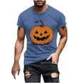 thumbnail image 2 of Handshe Men's Halloween Printed Round Neck Short Sleeve T-Shirt - Casual Daily Wear, 2 of 5