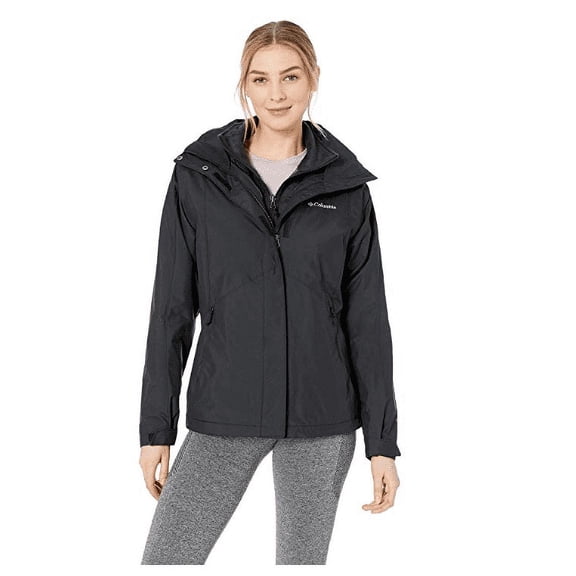 Columbia Arctic Trip ll Interchange Jacket Omni-Heat Lined with Fleece 3 in 1 Jacket,Black,Small