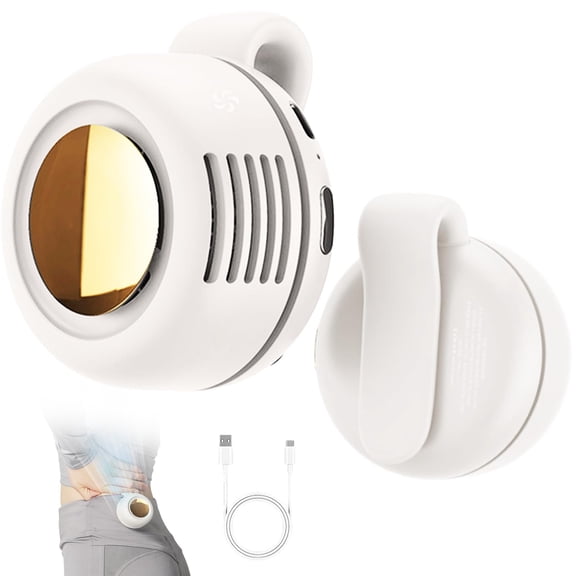 360° Rotatable Portable Mini Clip-on Fan, 3-Speed Small Fan Clip for Shirt & Waist, Rechargeable Personal Cooling for Travel Office