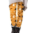 thumbnail image 2 of Halloween Leggings for Women Spooky Pumpkin Trick or Treat Print Festive Holiday Party Casual Soft Slim Stretch Pants Daily Party Outfits, 2 of 5
