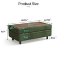 thumbnail image 3 of Linsy Home Plush Corduroy Storage Ottoman, Upholstered Ottoman Bench for Sofa, Coffee Table or Footrest, for Living Room, Bedroom or Entryway, Green, 3 of 9