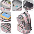 thumbnail image 4 of Unicorn and Wing Pink Pattern Backpack for School, Cute School Bag with Adjustable Shoulder Straps and Padded Back, 16.9"x12.6"x5.9", 4 of 5