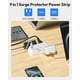 thumbnail image 2 of NTONPOWER Tiras de alimentación Enchufe plano con protección contra sobretensiones, cable de extensión montable con USB C, protector contra sobretensiones cable de extensión largo, blanco, 2 of 5