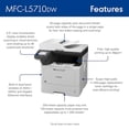 thumbnail image 2 of Brother MFC-L5710DW Impresora láser monocromática empresarial Todo en uno con Red inalámbrica e impresión dúplex, escaneo y Copia, 2 of 5