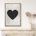 thumbnail image 3 of IDEA4WALL Framed Canvas Wall Art Boho Heart Digital Art Modern Black and White Geometric Illustrations Print Vintage Minimal Wall Decor for Living Room, Bedroom, Office - 16"x24" Natural, 3 of 5