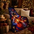 thumbnail image 3 of Patriotic Fireworks Night Firefighter Helmet, Festive Celestial Scene, Warm Flannel Blanket for Home Library and Reading Nook, Celestial Art Lovers Appreciation Gift, Celestial Home Decor, 3 of 9
