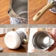 thumbnail image 3 of Stainless steel induction pot mocha pot Turkish coffee pot, milk warmer with spout and lid, butter warmer, easy to clean, for home, cafe, restaurant, camping, 3 of 6