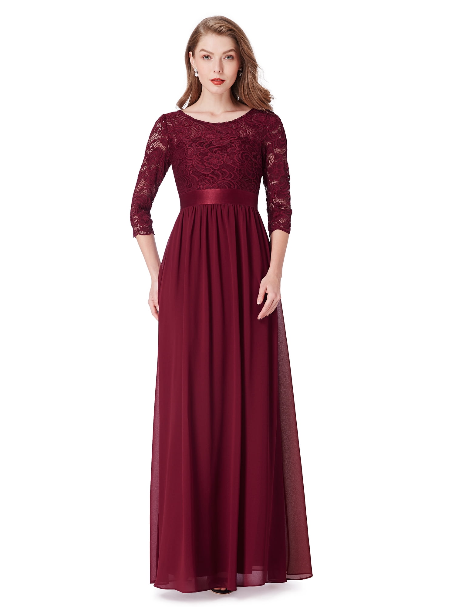 womens long burgundy dress