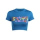 thumbnail image 4 of VISgogo Camiseta Femenina, Patrones de Flores de Letras Cuello Redondo Manga Corta Tops Cortos de Punto Traje de Verano, S/M/L VISgogo  moda, 4 of 9
