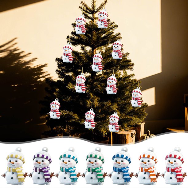 Lindo Colgante de Muñeco de Nieve Navideño para Navidad, Decoración para Árbol de Navidad, Decoración Del Hogar, Regalo Plano de Acrílico
