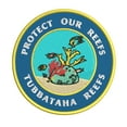 thumbnail image 1 of Protect Our Reefs! Tubbataha Reefs 3.5 Inch Iron Or Sew On Embroidered Fabric Badge Patch Ocean Beach, Salt Life Iconic Series, 1 of 2