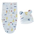 thumbnail image 1 of Saco de dormir de gusano de seda para bebés recién nacidos de Europa y Estados Unidos, toalla para sala de partos, saco de dormir para bebés y conjunto de gorro, 1 of 6