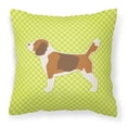 thumbnail image 2 of Carolines Treasures BB3610PW1818 Beagle Checkerboard Pink Fabric Decorative Pillow, 2 of 5
