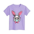 thumbnail image 1 of T-shirt de Pâques pour Enfants, Haut Décontracté à Manches Courtes et Col Rond Imprimé en Mélange Doux Coton-Polyester, Léger et Respirant pour Garçons et Filles de 3 à 16 Ans, 1 of 5