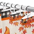 thumbnail image 6 of Shower Curtain 36"W x 78"L Gnomes Thanksgiving Pumpkins Maple Leaves Fabric Shower Curtains Set with Hooks Water Repellent Bathroom Curtains Machine Washable Bathroom Accessories, 6 of 6
