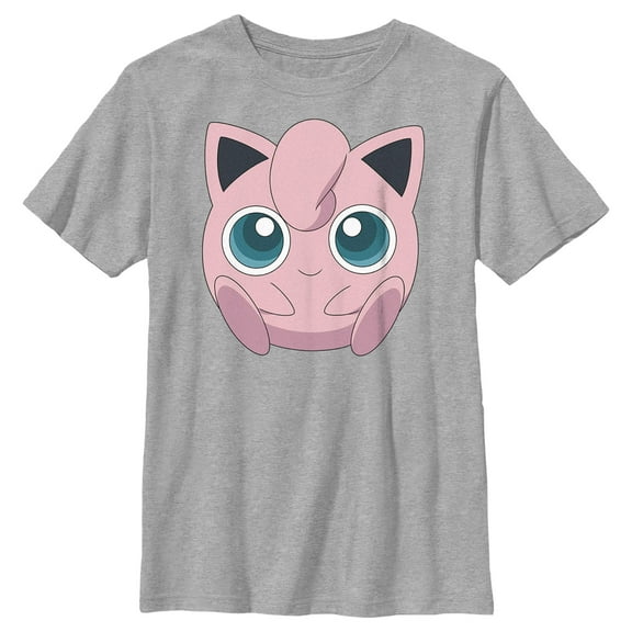 Boy's Pokemon Cute Jigglypuff Graphic Tee Athletic Heather Medium