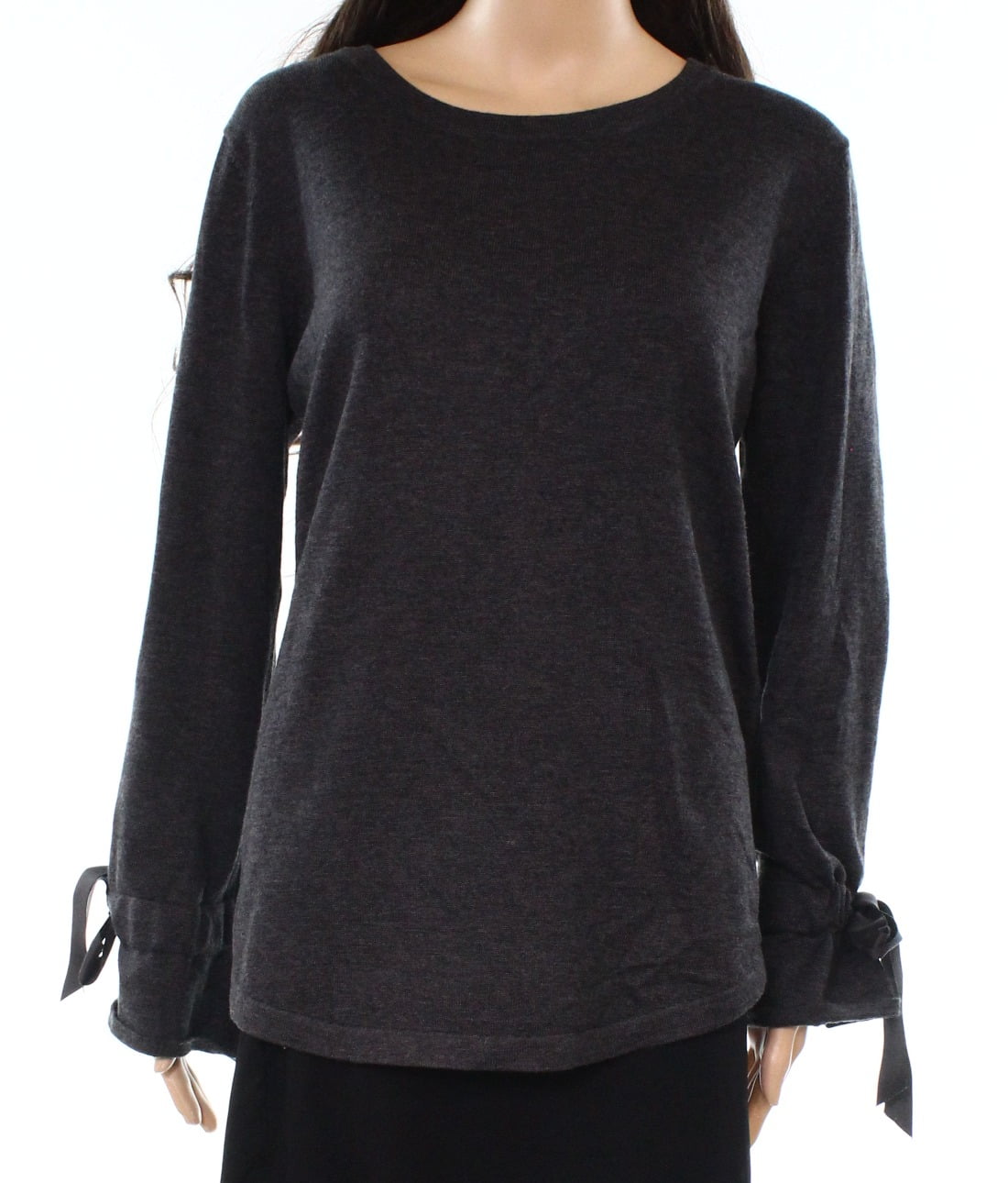 Max Studio Sweaters - Max Studio Womens Medium Scoop Neck Tie-Cuff Sweater - Walmart.com 