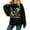 01 Black, variant on Fewfanhot Women's Clothing St Patricks Day Sweatshirt Women Long Sleeve Leopard Shamrock St. patricks Shirts Tees