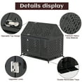 thumbnail image 6 of Heavy Duty Dog Crate Dog Cage, 52" Indestructible Metal Dog Kennel Lockable for Medium Large Dogs with Sturdy Door Lock and Removable Trays, Roof Top Access, 6 of 6