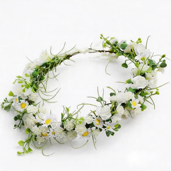 Beforeyayn Forest-Themed Children's Rattan Wreath Headband, Rattan Circlet For Fairy Dress Up, Kids Birthday Party Photo Prop, Woodland Costume Accessory