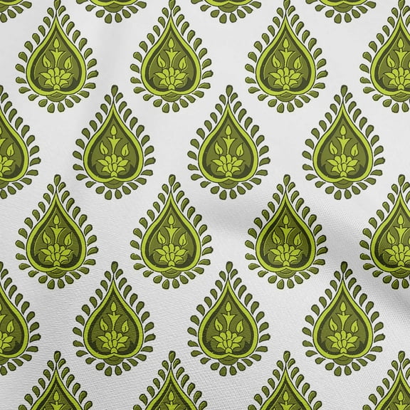 oneOone Viscose Chiffon Olive Green Fabric Block Sewing Fabric By The Yard Printed Diy Clothing Sewing Supplies 42 Inch Wide-WM