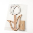 thumbnail image 2 of 1 Uds. De flores pequeñas huecas de madera Natural, adornos de Pascua, mesa de regalo, tulipán sólido para Festival, boda, 2 of 8