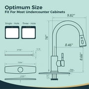 PHANCIR Kitchen Faucet with Pull Down Sprayer, High Arc Single Handle Kitchen Sink Faucets with Pause Button Premium with Deck Plate Suit to 1 or 3 Holes Black