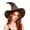 Brown, variant on Elegant Crushed Faux Suede Witch Hat for Adults - Wide-Brim Halloween & Cosplay Costume Accessory (Multiple Colors Available) Adjustable Wire Brim