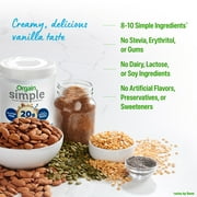 Orgain Simple Organic Vegan 20g Protein Powder- Plant Based, Non-GMO, Vanilla 1.25lb