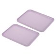 thumbnail image 1 of Unique Bargains 12x9' Plateau de Restauration Rapide, 2 Pack PP Plastique Réutilisable Multi-Usage Antidérapant Plateau de Service Violet, 1 of 5