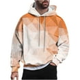 thumbnail image 2 of Sudadera con capucha para hombre, estilo casual, con cuello redondo, estampado, manga larga, blusa de poliéster, 2 of 5