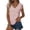 Pink, variant on Womens Summer Tops Women's T-Shirts Women's Summer Tops Lace Patchwork V Neck Button T Shirts Short Sleeve Tops Loose Casual Tee Black M
