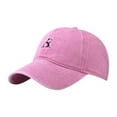 thumbnail image 2 of Holzkary Washed Plain Baseball Cap, Retro Adjustable Dad Hats Gift for Men/Women Embroidery Solid Color Duck Hat Trend Personality Outdoor Print Breathable Mesh Hat Pink One Size, 2 of 5