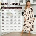 thumbnail image 6 of SEANATIVE Women's Cozy House Dress Long Sleeve Pajama Dress Soft Button Front Full-Length Nightgown, Sleep Shirt for Bedroom, M, Dachshund Dog Paw Heart-shape Pattern Beige, 6 of 7