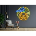thumbnail image 4 of Glowneon Crow Stand In Pumpkin Neon Sign, Wall Art Halloween Decor, 4 of 4
