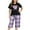 Purple Plaid-Short Sleeve, variant on Plus Size Pajamas for Women V-Neck Short Sleeve and Capri Pants Loungewear Sets 2 Piece Nightwear, Purple Plaid XL